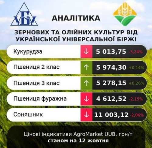 Проміжні підсумки цінових індикативів за 9-12 жовтня - INFBusiness