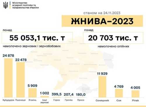 Аграрії зібрали 75,7 млн т зернових та олійних - INFBusiness