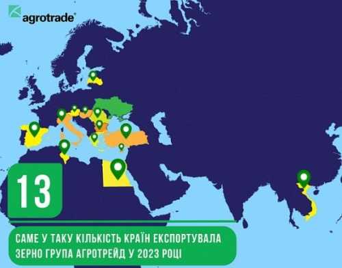 У 2023 році Група АГРОТРЕЙД експортувала зерно у 13 країн світу - INFBusiness