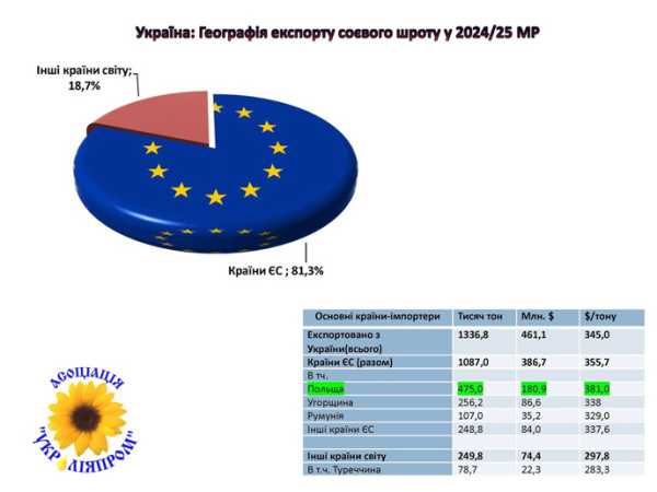 Польща — головний покупець українських продуктів переробки сої - INFBusiness