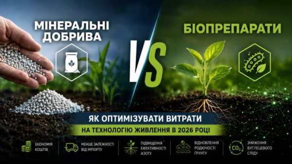 Мінеральні добрива проти біопрепаратів: як зробити живлення рослин вигіднішим у 2026 році