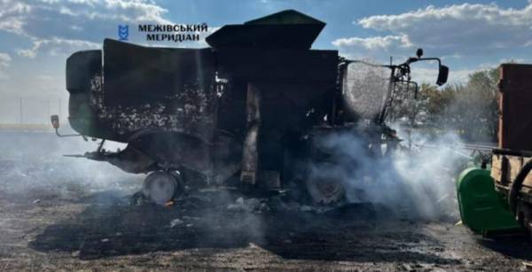 Російські окупанти вбили фермера на комбайні на Дніпропетровщині