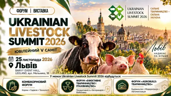 Ювілейний саміт тваринництва збере експертів у Львові 2026 року
